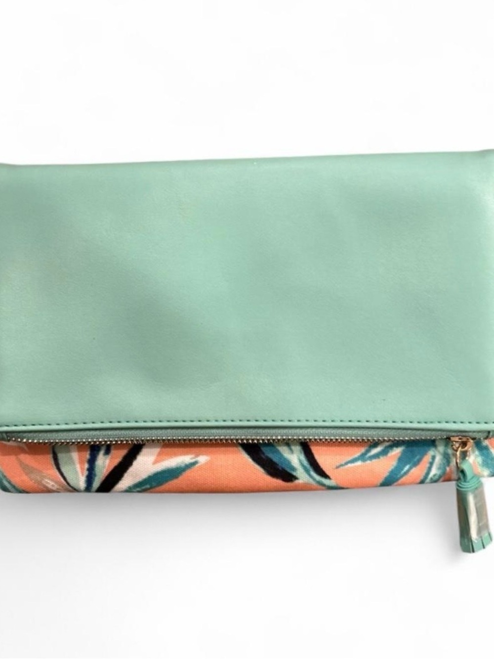 Rachel Pally Reversible Paradise Coral Mint Clutch